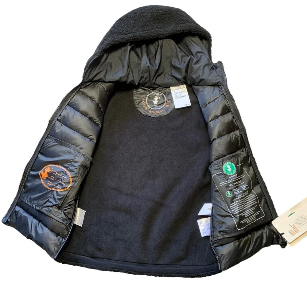 Save The Duck Kids' Derik Hooded Recycled Puffer Jacket In Black Size 12